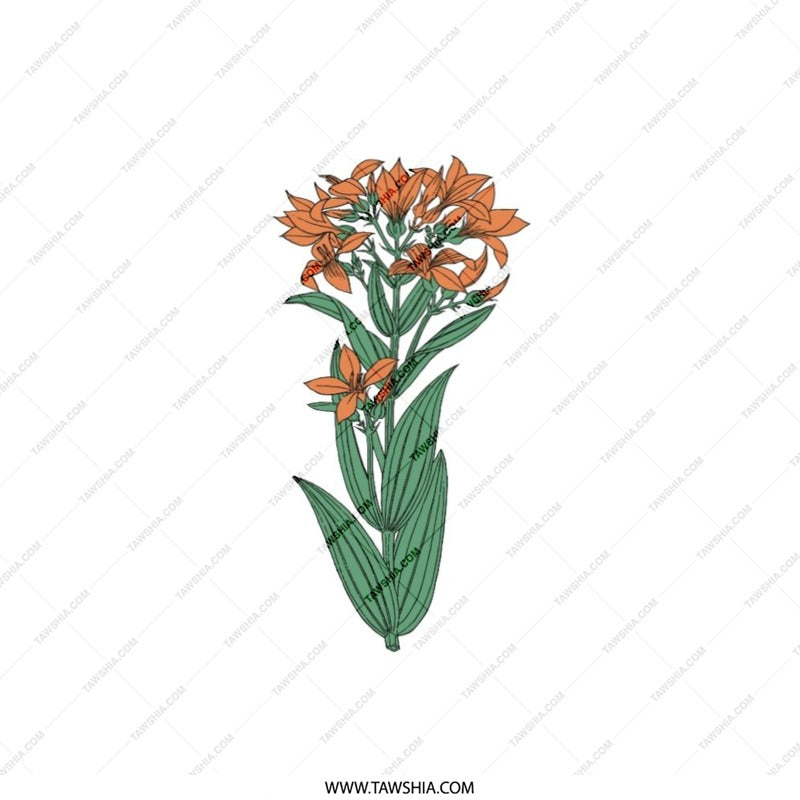 Orange Lily Pillow, Floral Accent Pillow, Botanical Cushion, Elegant Throw Pillow, Home Decor Pillow, Decorative Pillow Cover - Tawshia