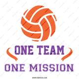Volleyball Team Mug, One Team One Mission Coffee Cup, Sports Lover Gift, Athlete Mug, Volleyball Gift Idea, Personalized Volleyball Mug - Tawshia