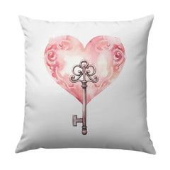Heart Key Pillow, Romantic Decor, Love Gift, Valentine's Day Present, Home Accent Pillow, Decorative Cushion, Cute Throw Pillow - Tawshia