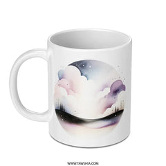 Dreamy Watercolor Mug, Pastel Sky Coffee Cup, Unique Gift Idea, Celestial Mug, Cloud Landscape Tea Mug, Whimsical Design - Tawshia