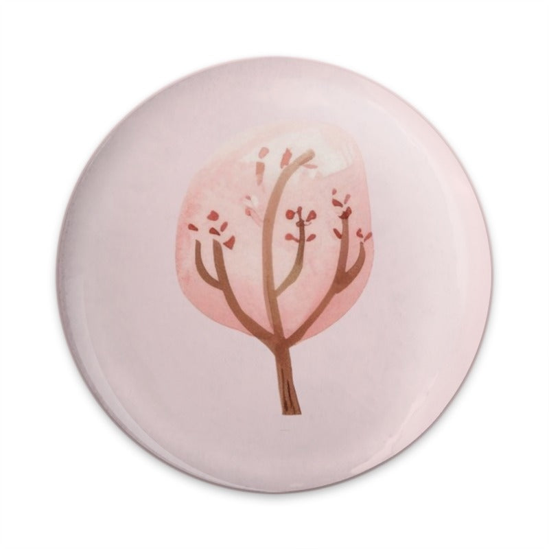 Pink Blossom Tree Pinback Button, Watercolor Tree Badge, Nature Inspired Pin, Cute Aesthetic Button, Spring Accessory, Gift Idea - Tawshia
