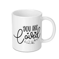 You are Loved Mug, Coffee Mug, Gifts for Loved Ones, Motivational Mug, Inspiration, Positive Vibes, Home Decor, Novelty Gift - Tawshia