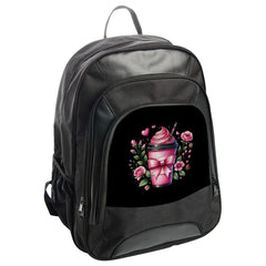Coffee Floral Backpack, Pink Drink Backpack, Trendy Backpack, Aesthetic Backpack, School Backpack, Cute Backpack, Gift Idea - Tawshia