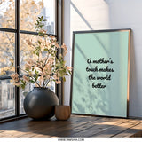 Mothers Touch Wall Art, Inspirational Quote Print, Modern Minimalist Decor, Family Love Art, Home Decor Gift, Mothers Day Gift Idea - Tawshia