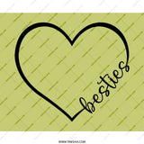 Besties Heart Mouse Pad, Cute Friends Mousepad, BFF Gift, Friendship Mousepad, Best Friend Mousepad, Office Decor, Desk Accessories - Tawshia