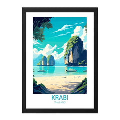 Krabi Thailand Wall Art, Tropical Island Print, Beach Landscape Poster, Vacation Travel Decor, Southeast Asia Scenery, Modern Art - Tawshia