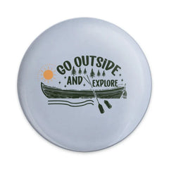 Go Outside Explore Pinback, Adventure Awaits Button, Nature Lover Pin, Outdoor Enthusiast Badge, Canoe Trip Gift, Camping Pin - Tawshia