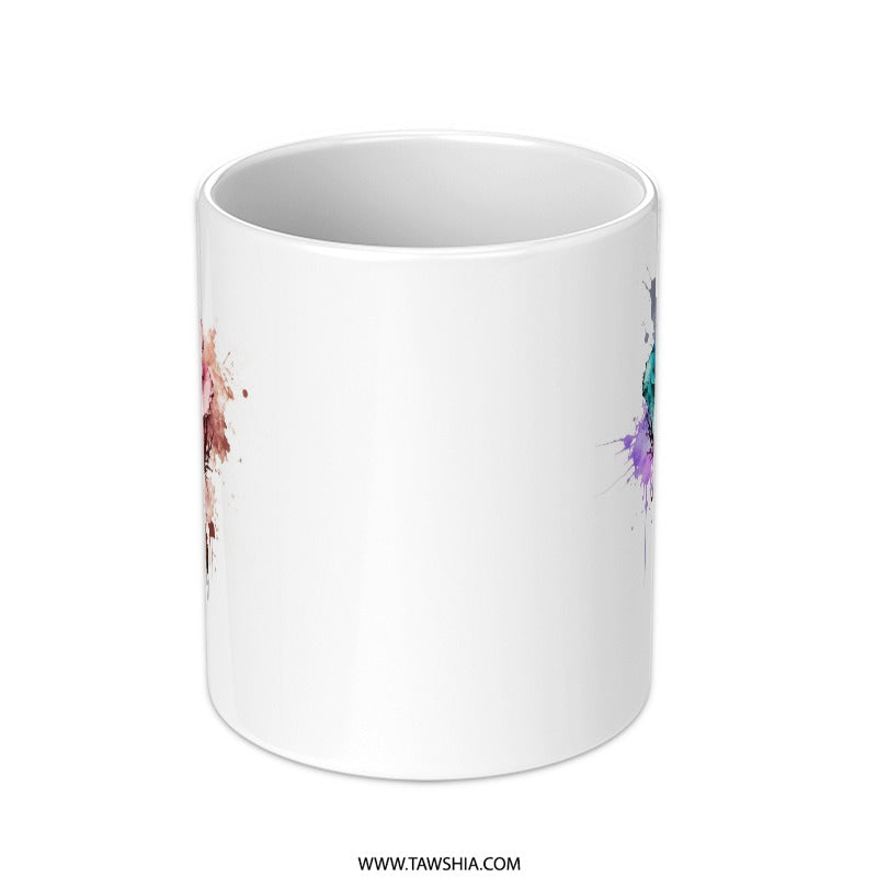 Watercolor Rose Mug, Floral Art Coffee Cup, Artistic Gift Idea, Colorful Flower Mug, Rose Lover Gift, Unique Flower Design, Gifts for Her - Tawshia