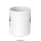 Watercolor Rose Mug, Floral Art Coffee Cup, Artistic Gift Idea, Colorful Flower Mug, Rose Lover Gift, Unique Flower Design, Gifts for Her - Tawshia