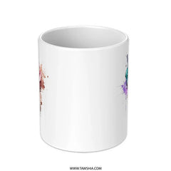 Watercolor Rose Mug, Floral Art Coffee Cup, Artistic Gift Idea, Colorful Flower Mug, Rose Lover Gift, Unique Flower Design, Gifts for Her - Tawshia