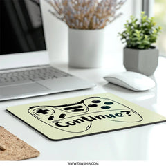 Gamer Mouse Pad, Gaming Controller Art, Continue Mousepad, Video Game Lover Gift, Computer Accessory, Cool Desk Decor, Play Gaming Gift - Tawshia