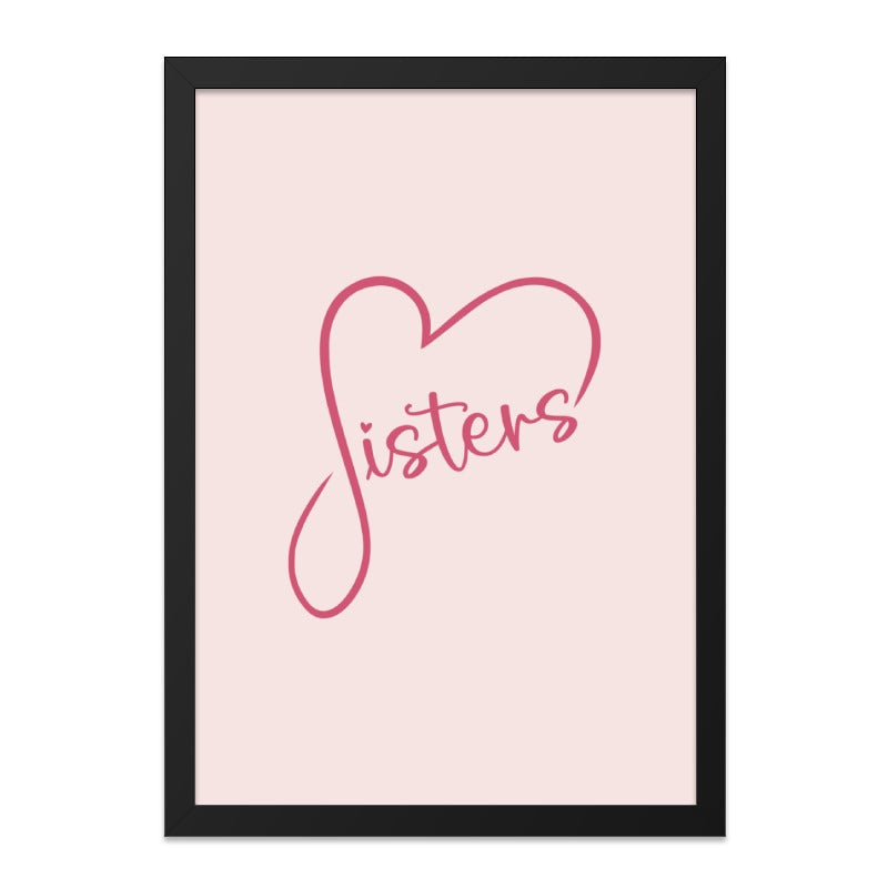 Sisters Wall Art, Heart Sisters Print, Sisterhood Wall Decor, Best Sister Gift, Sister Love Art, Sister Birthday Present, Sister Art Print - Tawshia