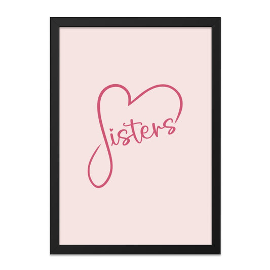 Sisters Wall Art, Heart Sisters Print, Sisterhood Wall Decor, Best Sister Gift, Sister Love Art, Sister Birthday Present, Sister Art Print - Tawshia