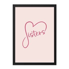 Sisters Wall Art, Heart Sisters Print, Sisterhood Wall Decor, Best Sister Gift, Sister Love Art, Sister Birthday Present, Sister Art Print - Tawshia