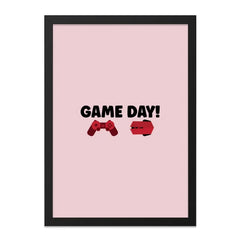 Game Day Wall Art, Gaming Room Decor, Gamer Gift, Video Game Art, Console Art, Play Station Art, Red Console Print - Tawshia