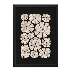 Floral Wall Art, Flower Print, Botanical Art, Modern Wall Decor, Black and Beige, Minimalist Home Decor, Neutral Wall Art, Wall Decor - Tawshia