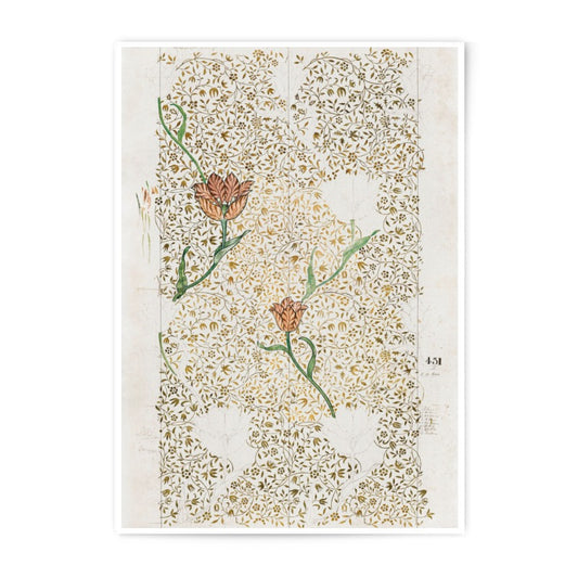 Vintage Floral Photographic Print, Tulip Pattern Wall Art, Botanical Decor, Antique Style Flower Art, Elegant Home Decor - Tawshia