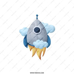 Rocket Ship Pillow, Outer Space Decor, Kids Room Pillow, Nursery Pillow, Space Adventure, Childrens Pillow, Fun Decorative Pillow - Tawshia