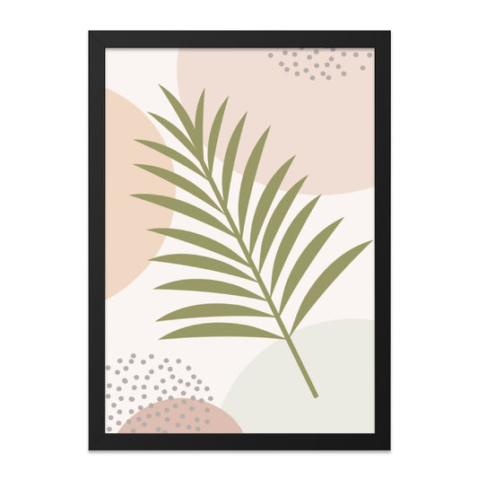 Botanical Wall Art, Minimalist Palm Leaf Print, Abstract Shapes Art, Boho Decor, Tropical Home Decor, Neutral Color Art, Modern Wall Art - Tawshia