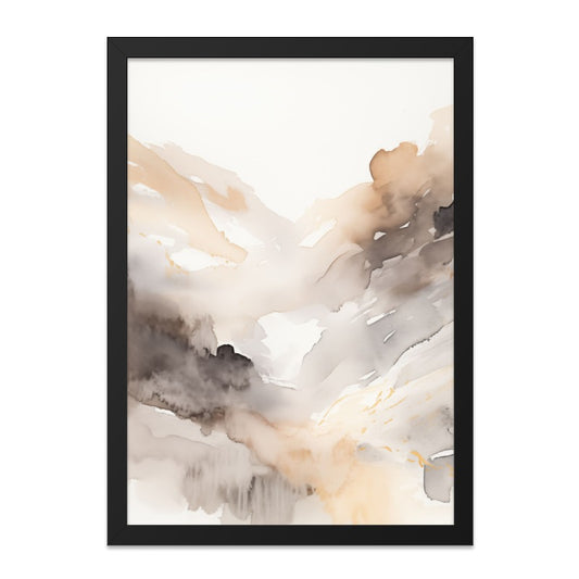 Abstract Watercolor Wall Art, Neutral Tones Painting, Modern Art Print, Minimalist Home Decor, Atmospheric Landscape, Cloudscape Art - Tawshia
