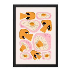 Mushroom Wall Art, Fungi Print, Kitchen Decor, Modern Wall Art, Cute Mushroom Art, Food Art, Mushroom Poster, Botanical Print, Trendy Wall - Tawshia