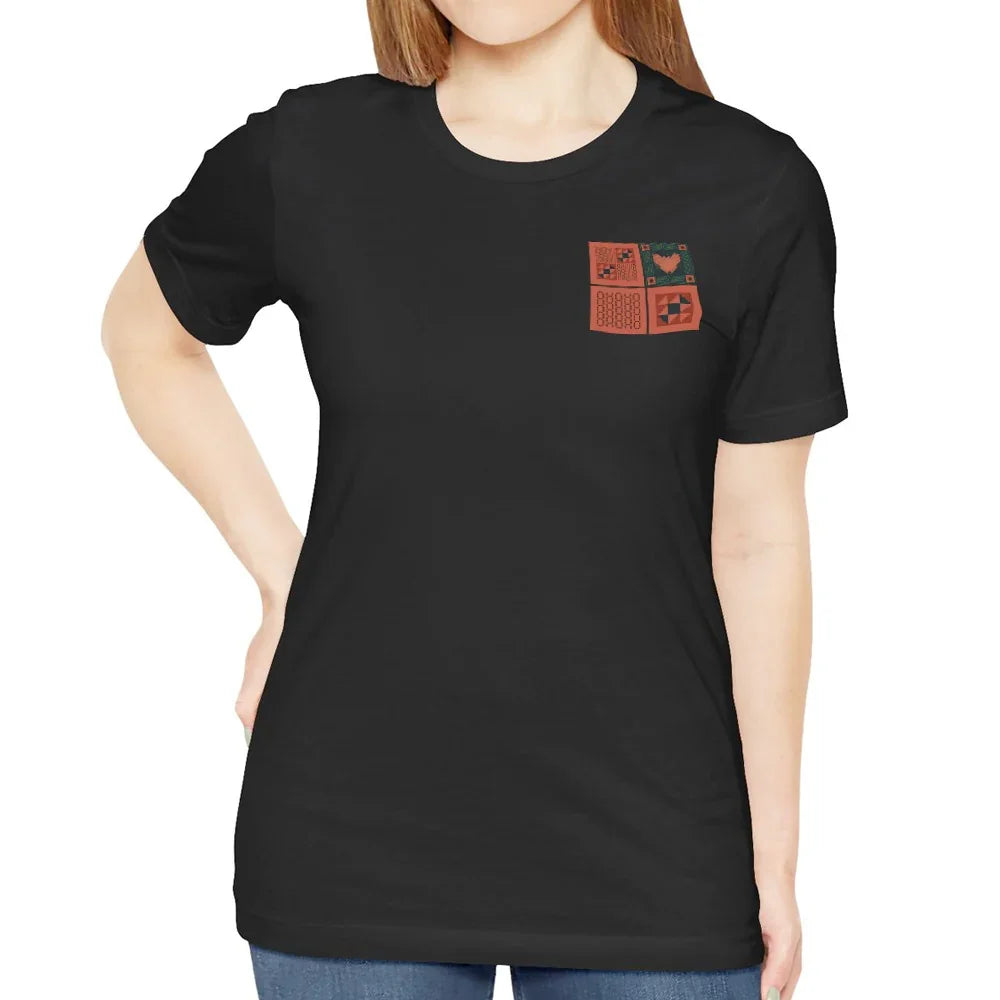 Black T-shirt with Unique Stylish Front Design product type