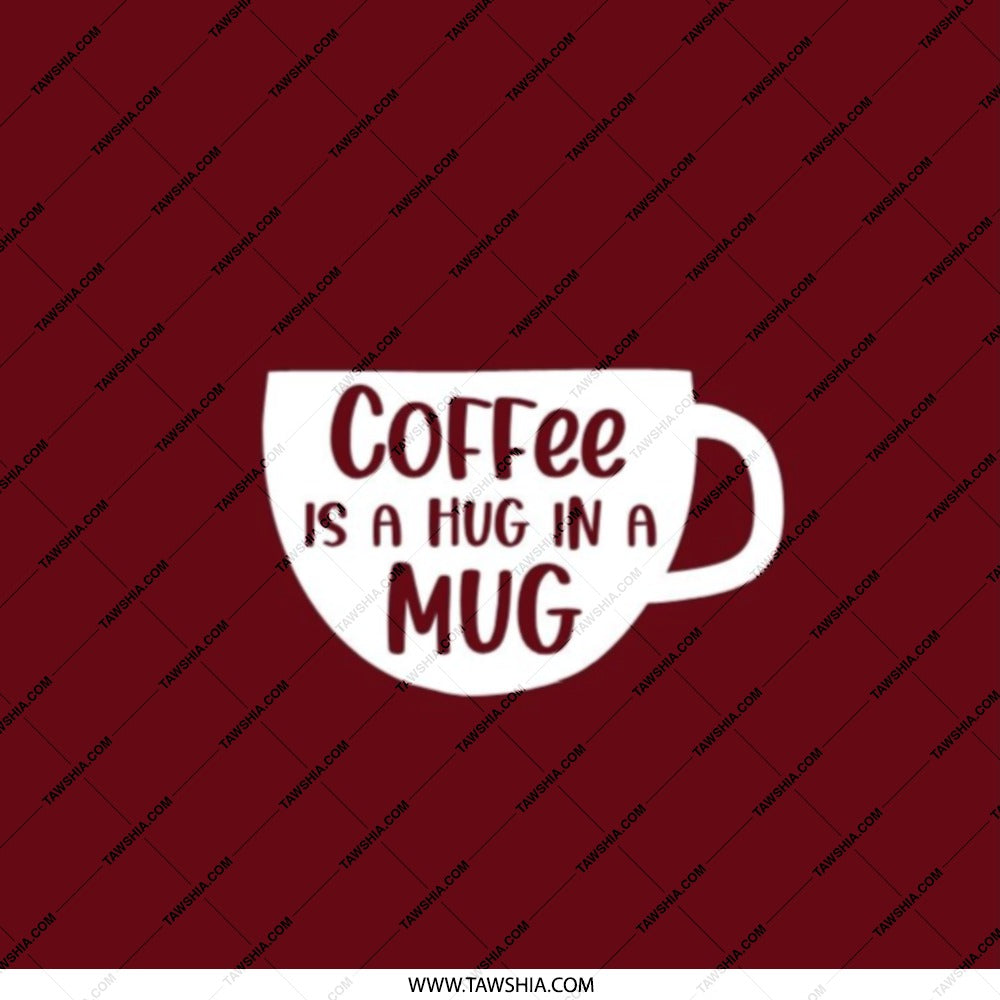 Coffee is a Hug Pocket Mirror, Cute Coffee Lover Gift, Coffee Mug Design, Pocket Mirror for Coffee Addicts, Unique Pocket Mirror - Tawshia