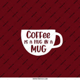 Coffee is a Hug Pocket Mirror, Cute Coffee Lover Gift, Coffee Mug Design, Pocket Mirror for Coffee Addicts, Unique Pocket Mirror - Tawshia
