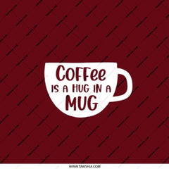 Coffee is a Hug Pocket Mirror, Cute Coffee Lover Gift, Coffee Mug Design, Pocket Mirror for Coffee Addicts, Unique Pocket Mirror - Tawshia