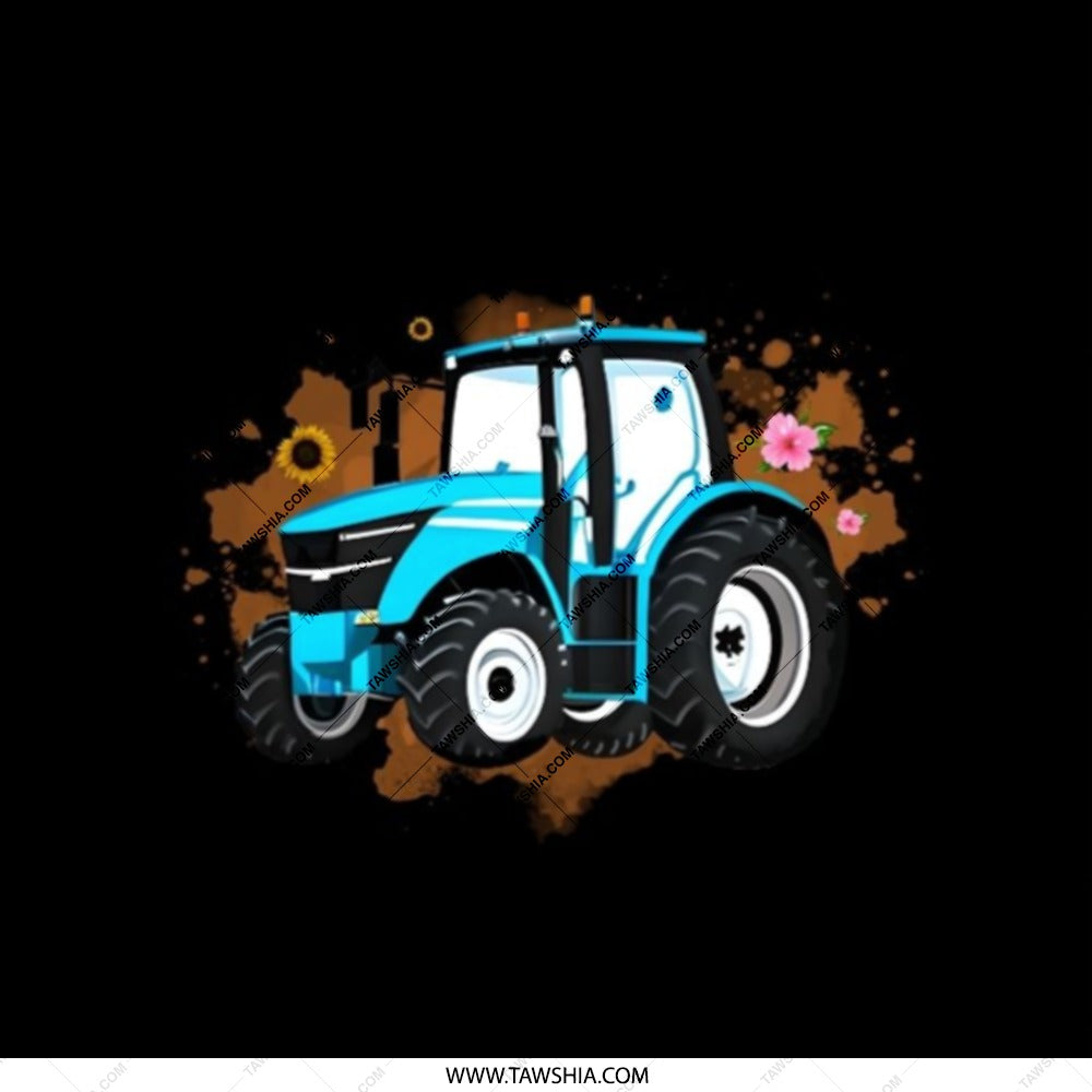 Blue Tractor Pocket Mirror, Farm Vehicle Vanity Mirror, Agriculture Lover Gift, Cute Compact Mirror, Farming Gift, Tractor Design - Tawshia