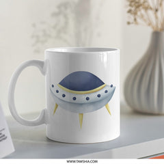 UFO Mug, Flying Saucer Gift, Space Lover Mug, Alien Abduction Mug, Novelty Mug, Cute Mug, Sci-Fi Gift, Unique Coffee Mug, Gift for Him, Her - Tawshia