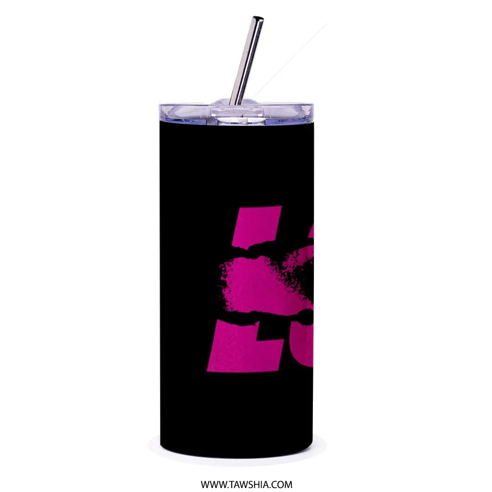 Stylish Black and Pink Printed Tumbler product
