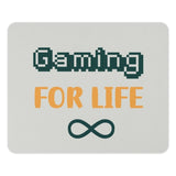 Gaming For Life Mouse Pad, Gamer Gift Idea, Computer Accessory, Infinity Symbol, Retro Pixel Art, Video Game Lover, Desk Decor - Tawshia