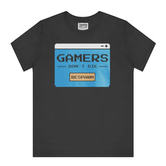 Gamers Don't Die Respawn Graphic Black Shirt product type