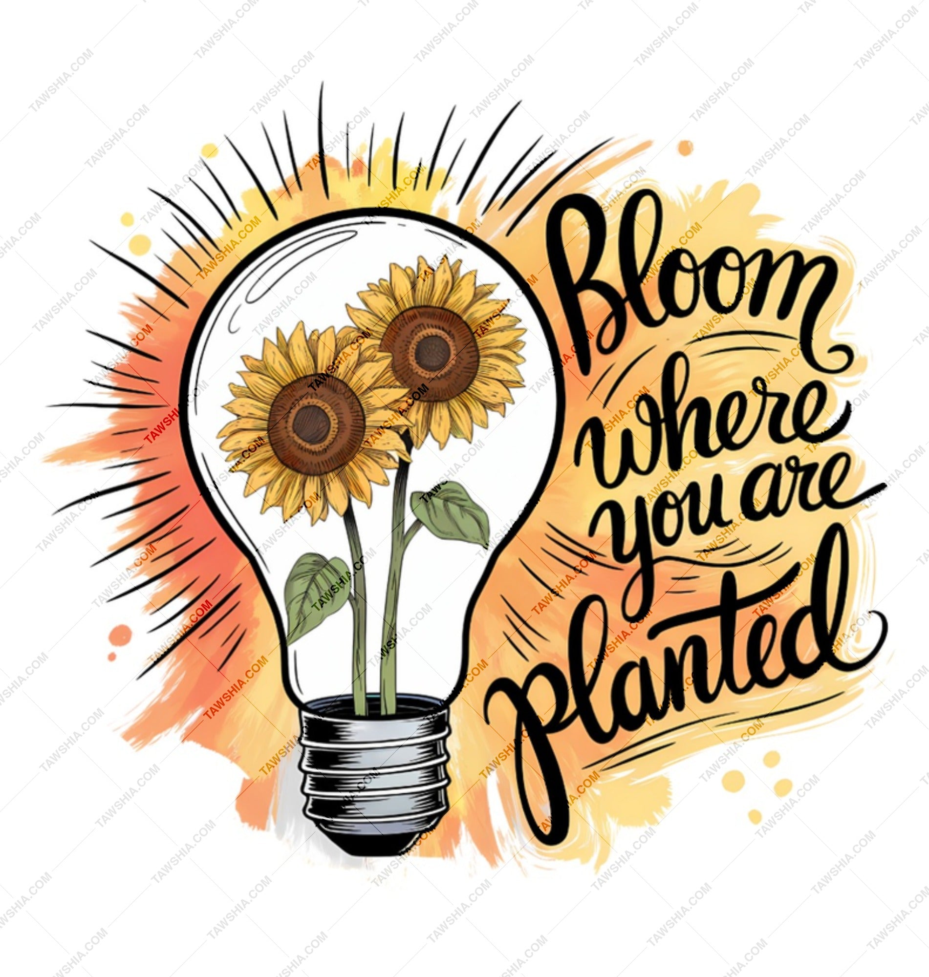 Bloom Where You Are Planted Mug, Sunflower Lover Gift, Motivational Mug, Positive Vibes, Inspirational Coffee Cup, Gardening Gift - Tawshia