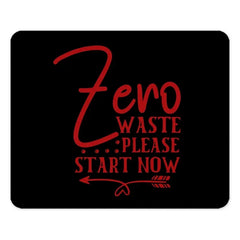 Zero Waste Mouse Pad, Start Now, Eco Friendly, Red Design, Unique Gift, Office Decor, Computer Accessory, Desk Mat, Motivational Quote - Tawshia