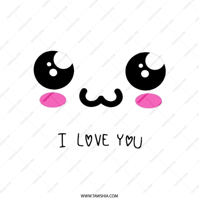 Kawaii Pillow, Anime Pillow, I Love You Pillow, Cute Emoji Pillow, Home Decor Pillow, Gift For Her, Gift For Him, Valentines Day Pillow - Tawshia