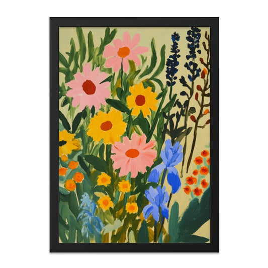 Colorful Flower Wall Art, Floral Painting Print, Botanical Wall Decor, Vivid Flower Garden Art Print, Floral Home Decor Art, Impressionistic - Tawshia