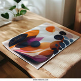 Abstract Plants Photographic Print, Modern Art Print, Botanical Wall Art, Home Decor, Orange Blue Decor, Nature Inspired Art Print - Tawshia