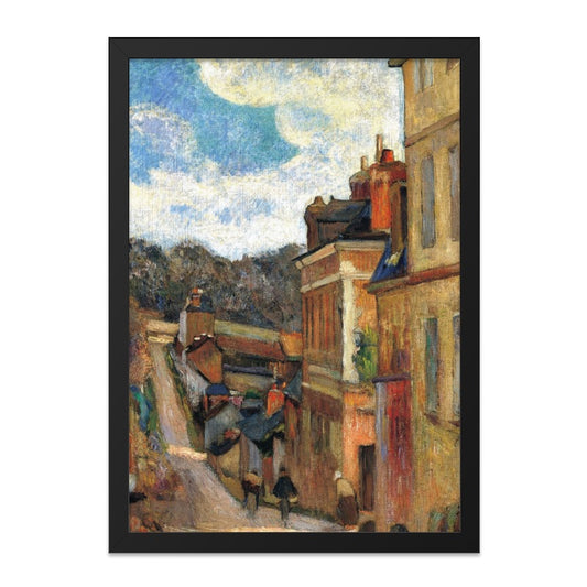 Impressionist Village Wall Art, Pontoise Street Scene Print, Classic Art Home Decor, France Townscape Painting, Vintage Art Wall Decor - Tawshia
