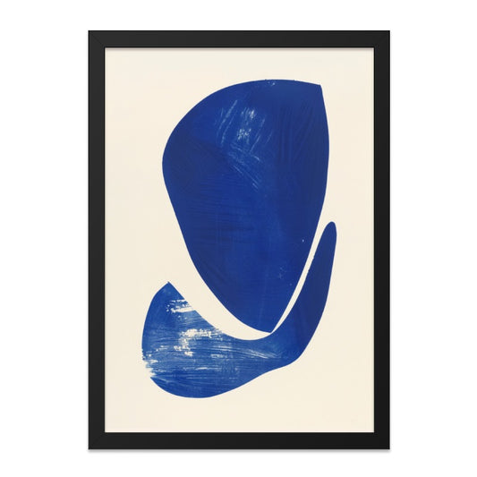 Indigo Abstract Shapes Wall Art, Modern Art Print, Minimalist Decor, Contemporary Art, Home Decor Wall Art, Abstract Art Print - Tawshia
