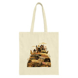Whimsical Village Tote Bag, Fantasy Town Art, Hilltop Houses, Unique Design Bag, Everyday Tote, Stylish Handbag, Gift for Her - Tawshia