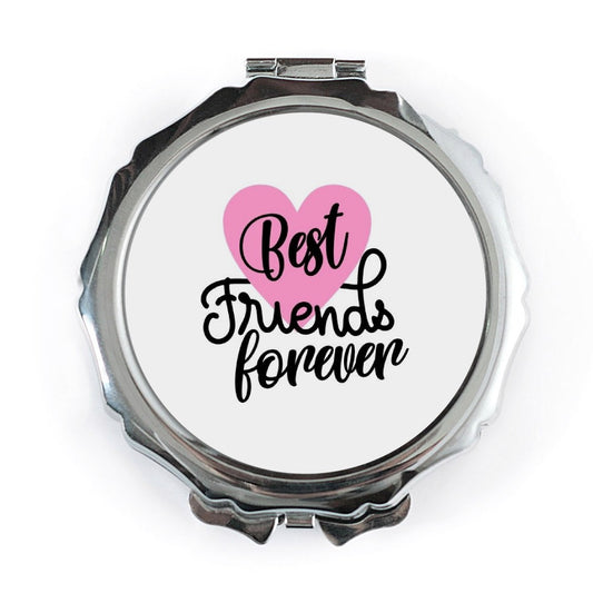 Best Friends Forever Pocket Mirror, Friendship Gift, Compact Mirror for Her, Birthday Gift for Friend, Bestie Present - Tawshia