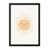 Smiling Sun Wall Art, Kids Room Decor, Sunshine Print, Nursery Art, Happy Sun Art, Playroom Art, Cute Sun Illustration - Tawshia