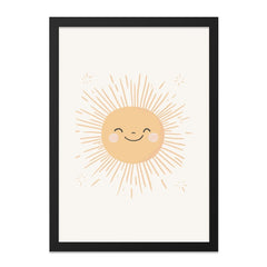 Smiling Sun Wall Art, Kids Room Decor, Sunshine Print, Nursery Art, Happy Sun Art, Playroom Art, Cute Sun Illustration - Tawshia