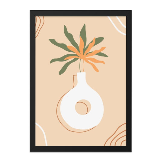 Modern Plant Wall Art, Abstract Floral Print, Minimalist Home Decor, Neutral Tone Art, Botanical Illustration, Living Room Decor - Tawshia