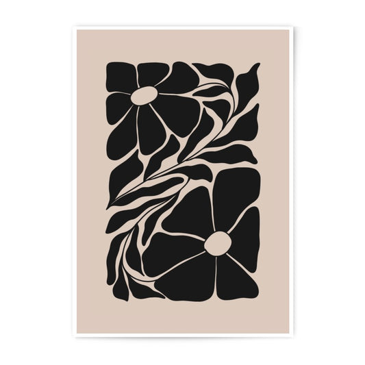 Floral Photographic Print, Black Flower Art Print, Minimalist Flower Wall Decor, Botanical Art, Floral Home Decor, Modern Art Print - Tawshia
