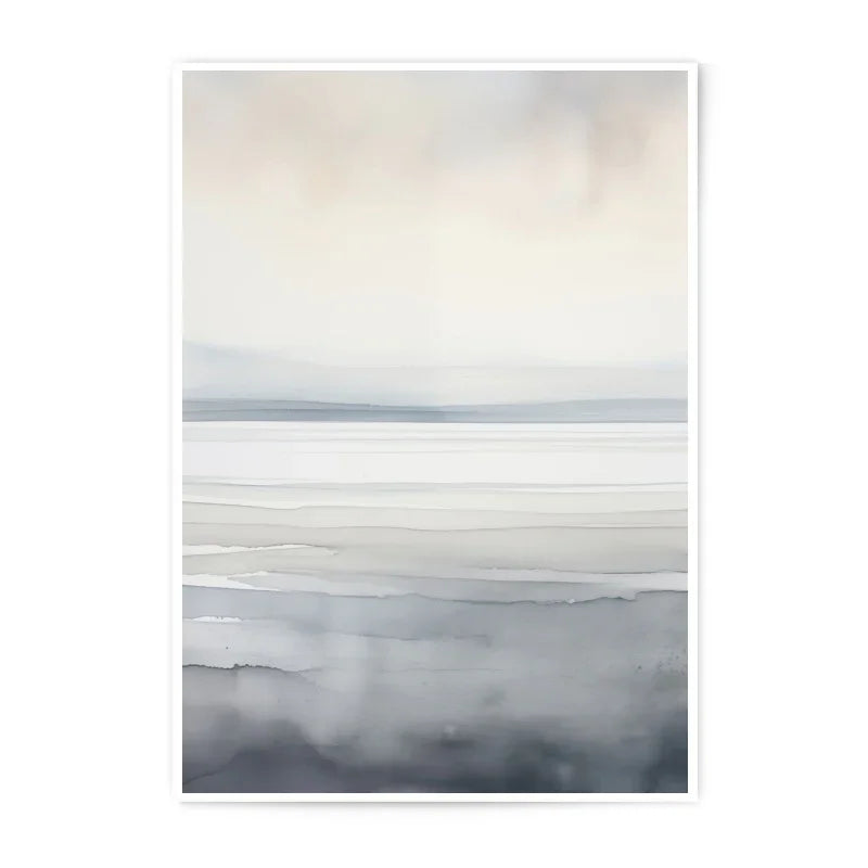 Abstract Landscape Photographic Print, Coastal Art, Minimalist Wall Art, Modern Home Decor, Neutral Tones, Calming Art - Tawshia