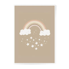 Rainbow Stars Photographic Print, Nursery Decor, Baby Room Art, Pastel Colors, Kids Wall Art, Childrens Print, Boho Rainbow Print - Tawshia