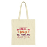 Best Friends Tote Bag, Friends Like Family Gift, Friendship Quote Tote, Sentimental Gift, Appreciation Tote Bag - Tawshia
